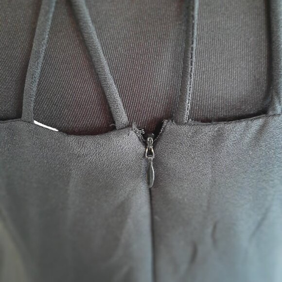 Vintage Two-Piece Black Dress and Beaded Bolero Set Shoulder Pads 80s Prom Fancy - Picture 6 of 7